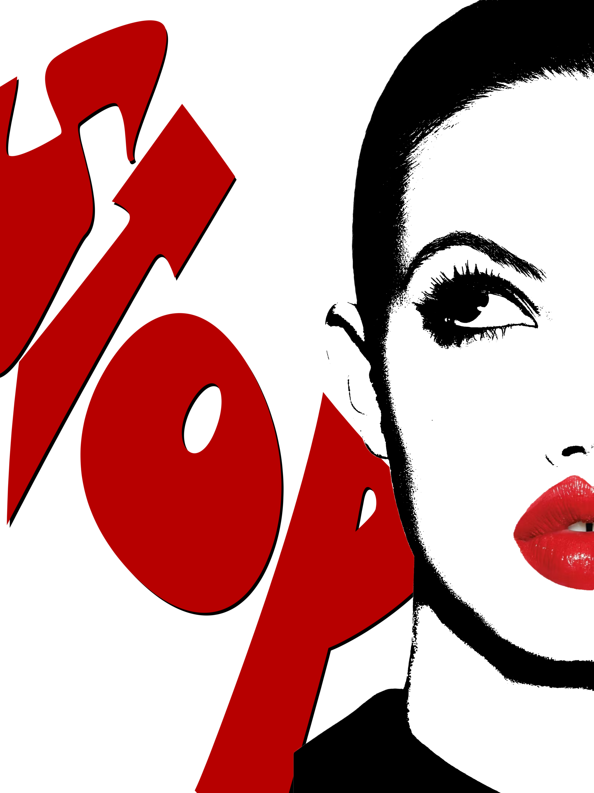 Graphic Design red lips